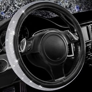 Steering Wheel Cover~Bling Faux Diamond With Sparkling Crystal Glitter~EUC